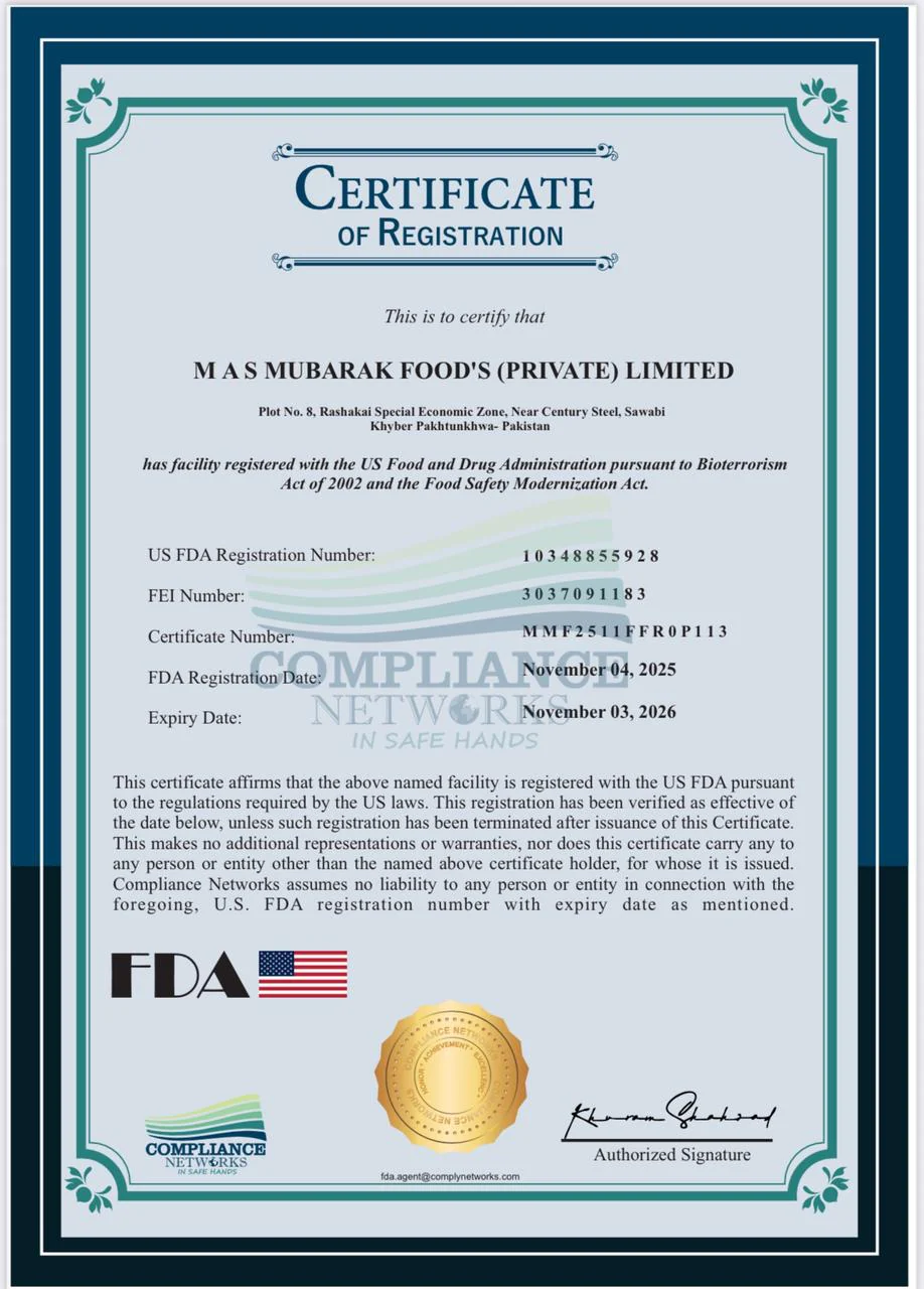 FDA Certification