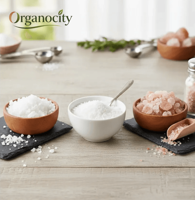 Salt varieties in bowls