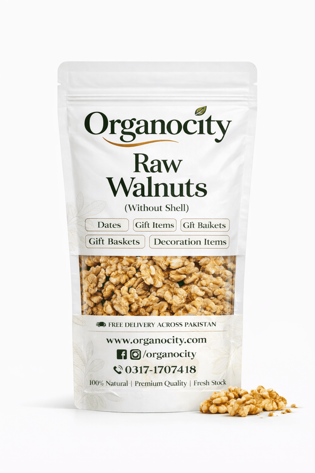 Organocity Raw Walnuts (Without Shell)